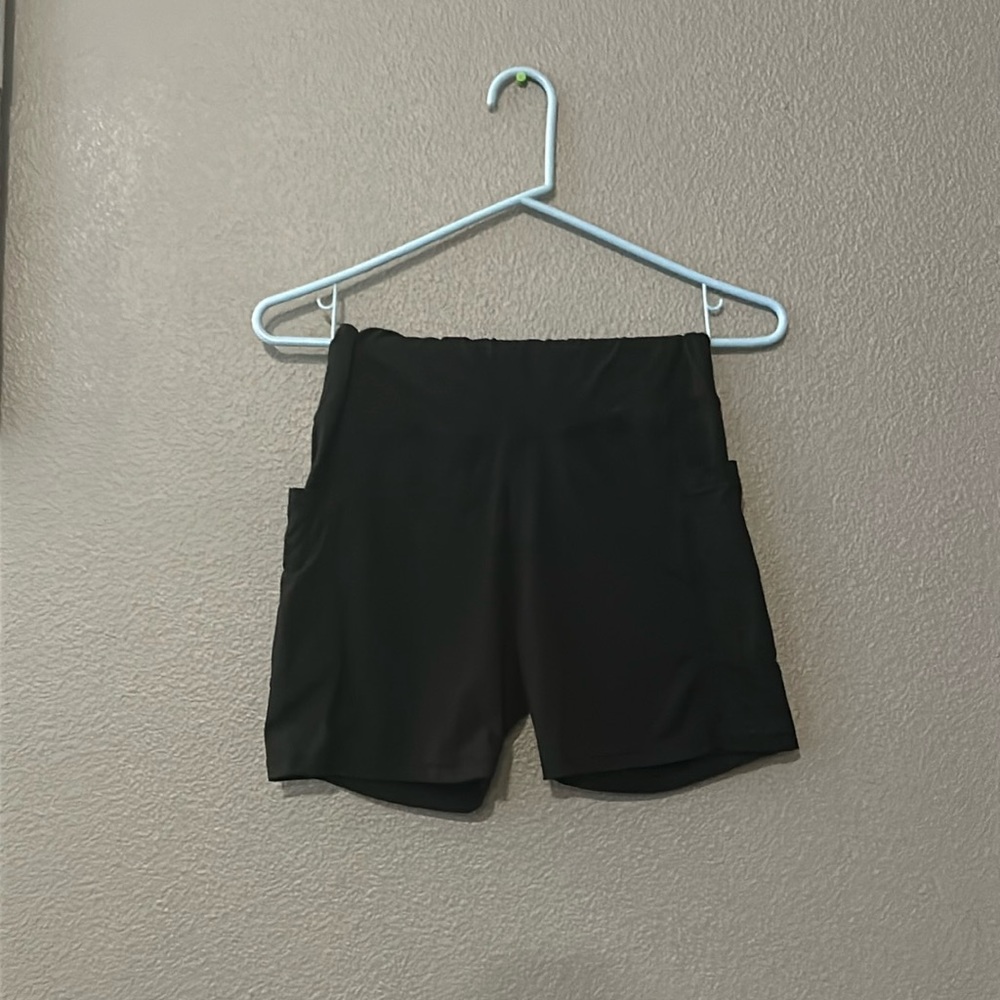 Women’s Black Biker Shorts, Size S/M